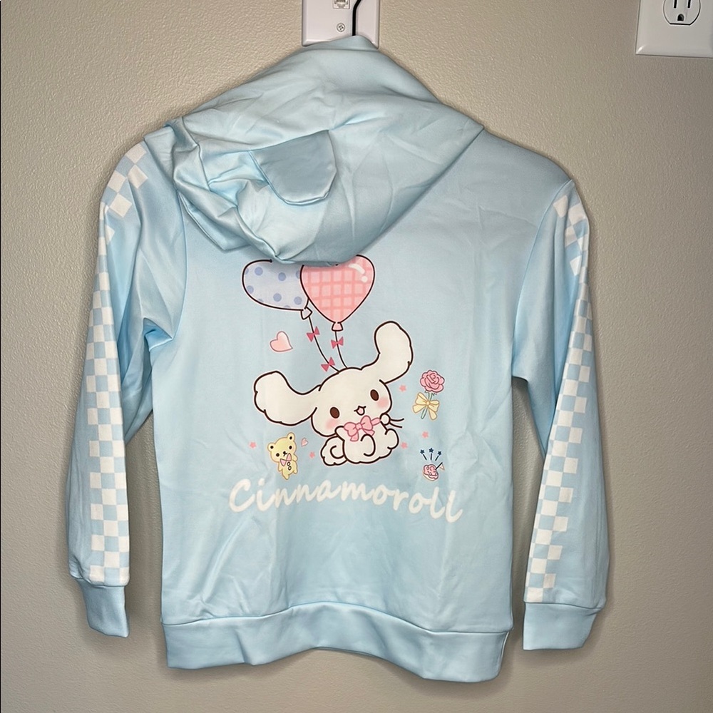 Cinnamonroll Kids Light Blue Hoodie NWOT - Picture 3 of 7
